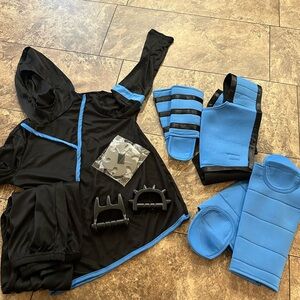 Black and Blue Ninja Costume Set